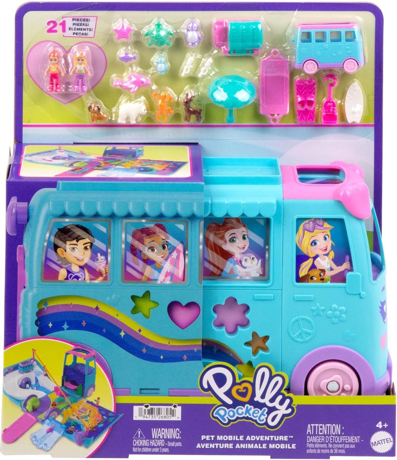 Pp Set De Juego Aventura Sobre Ruedas Con Mascotas