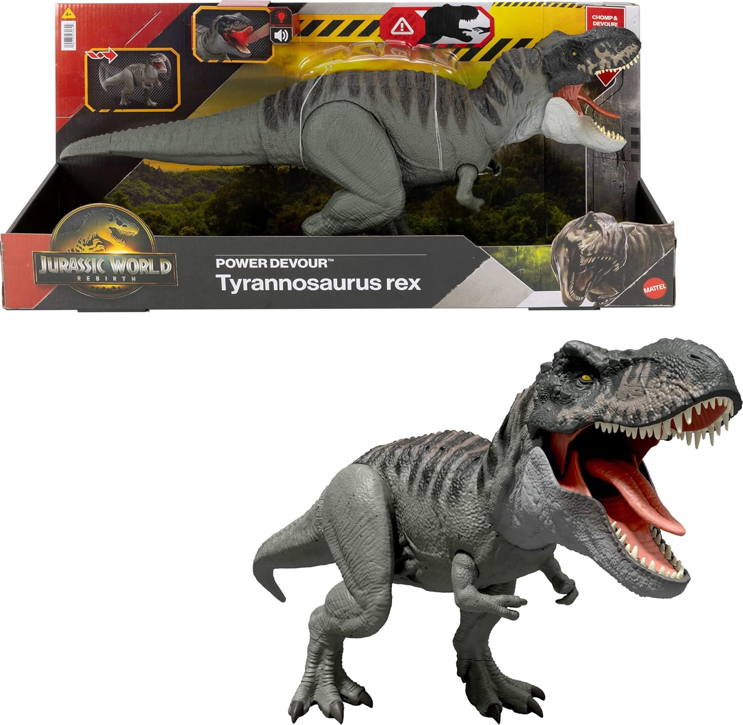 JURASSIC WORLD DINOSAURIO REBIRTH T-REX MORDIDA DESTRUCTORA JCH02
