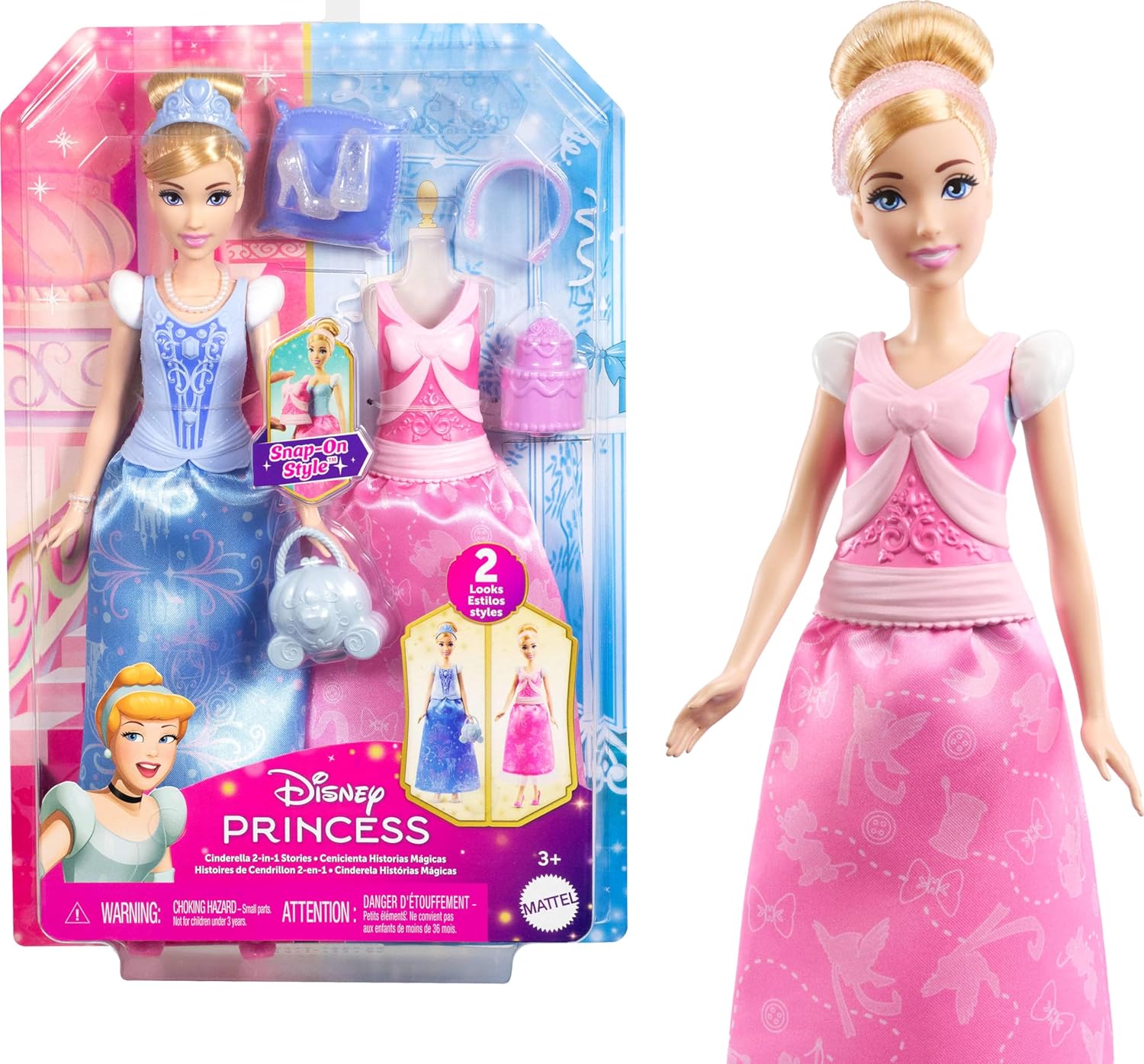Disney Princesa Set De Juego Cenicienta Cambio De Vestido Jcr95