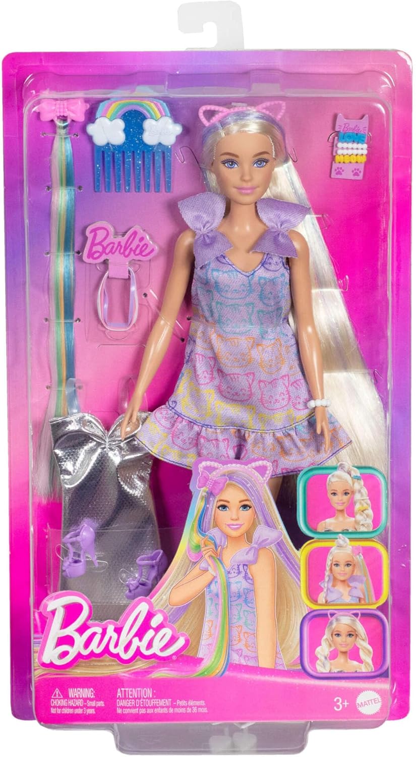 BARBIE SET DE JUEGO PEINADOS DIVERTIDOS CABELLO RUBIO JCT72