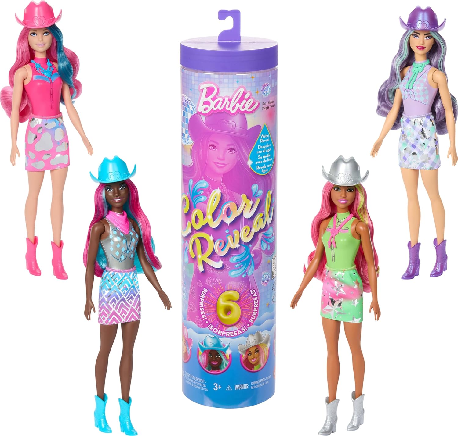Barbie Color Reveal Muñeca Moda Disco Sorpresa Jcv73