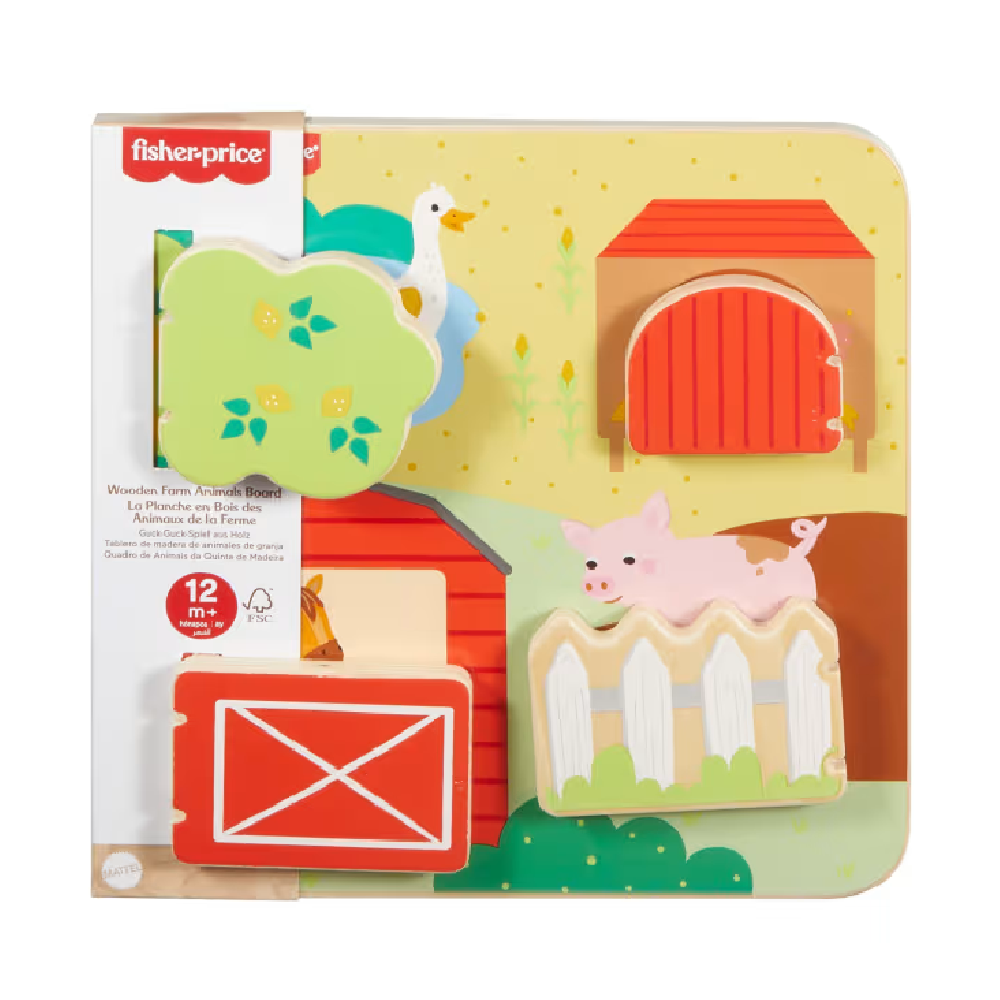 F P W JUGUETE PARA BEBÉS TABLERO ANIMALITOS DE MADERA JCY33