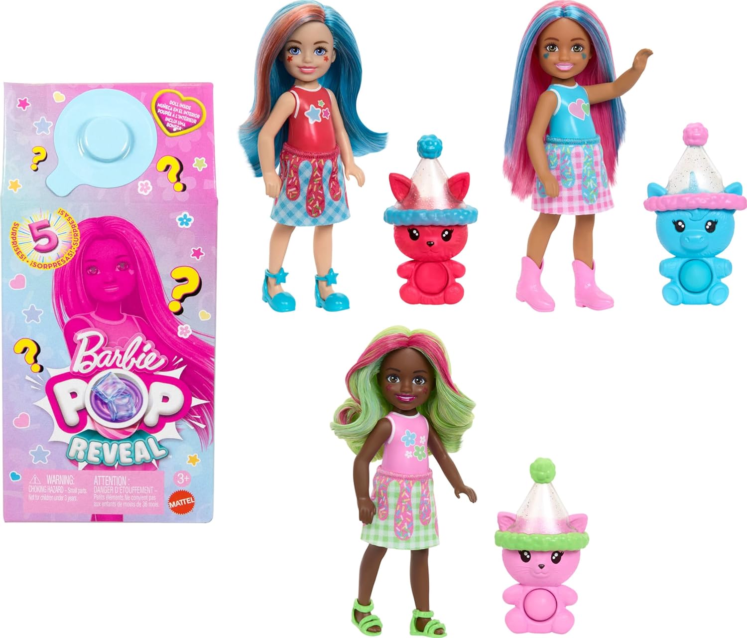 BARBIE POP REVEAL MUÑECA BATIDOS CHELSEA SORPRESA JDM08
