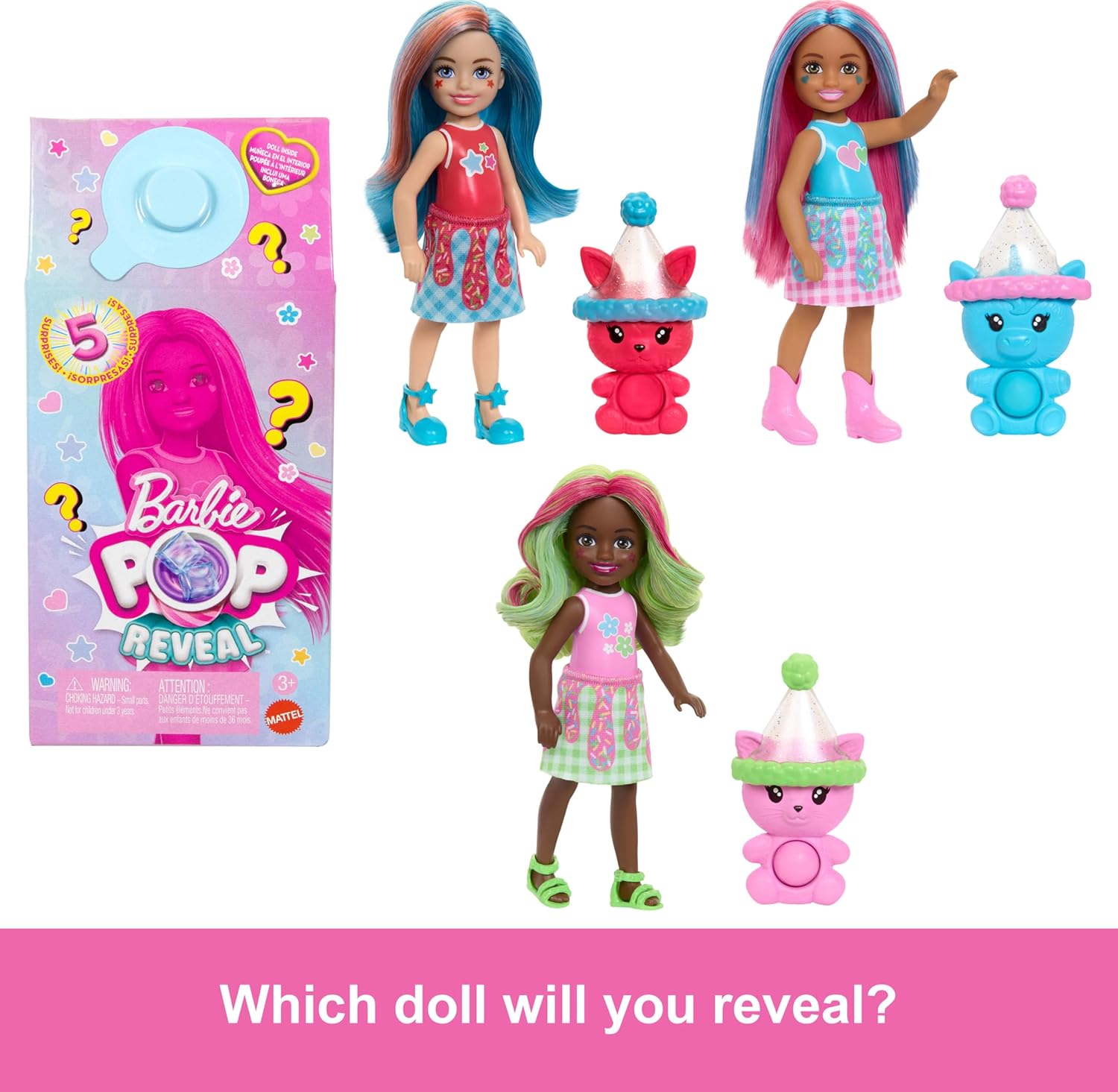 BARBIE POP REVEAL MUÑECA BATIDOS CHELSEA SORPRESA JDM08