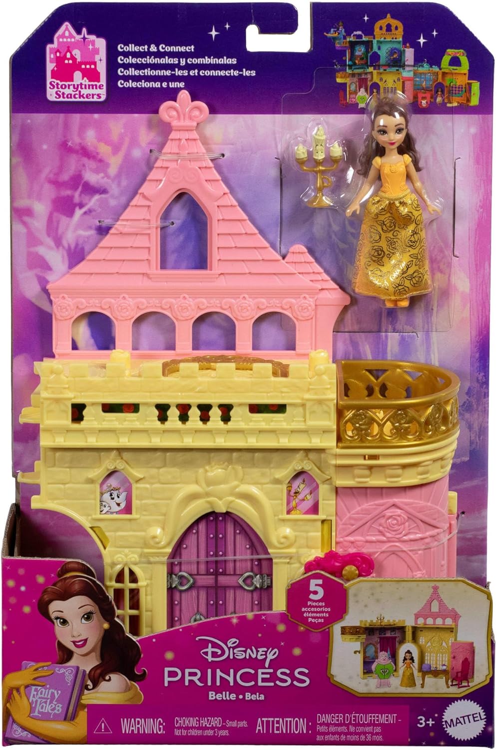 Disney Princesa Casa De Muñecas Castillo De Bella Apilable Jdp54