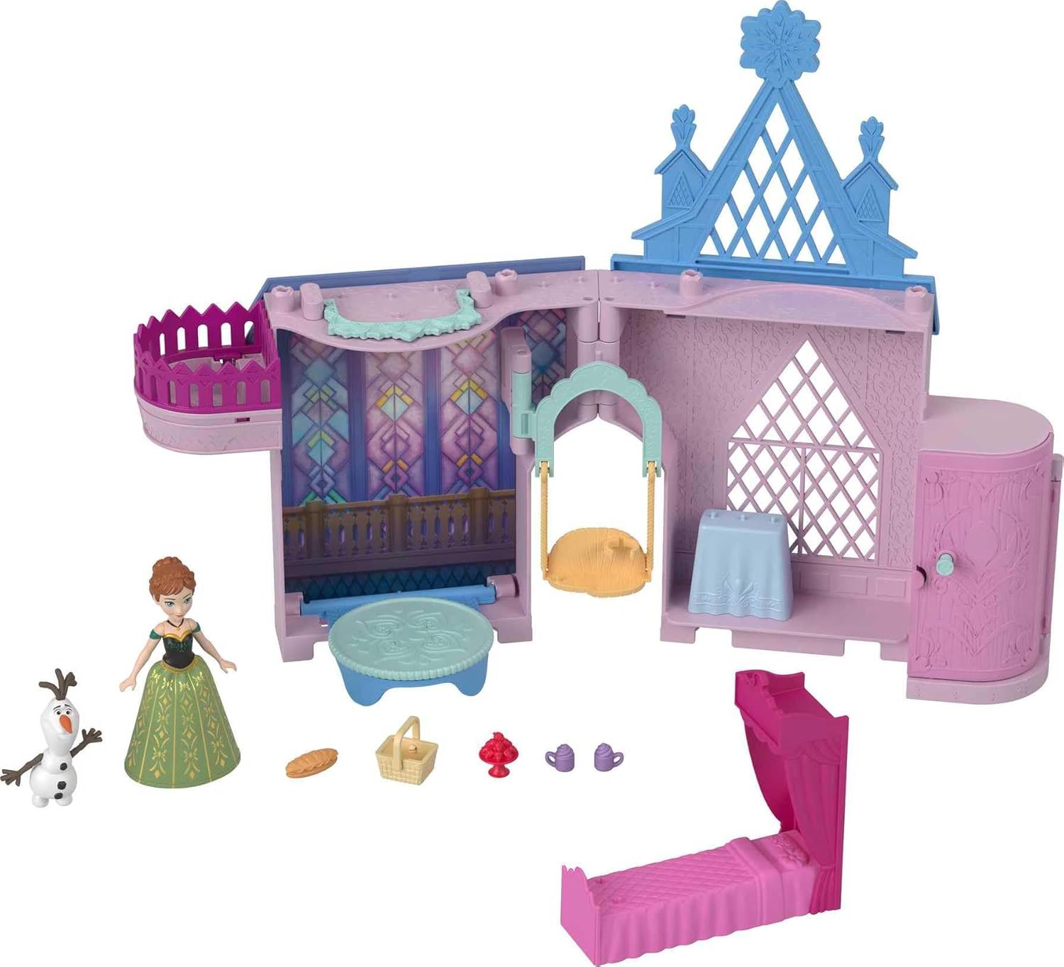 Disney Frozen Casa De Muñecas Castillo De Anna Apilable Jdp65