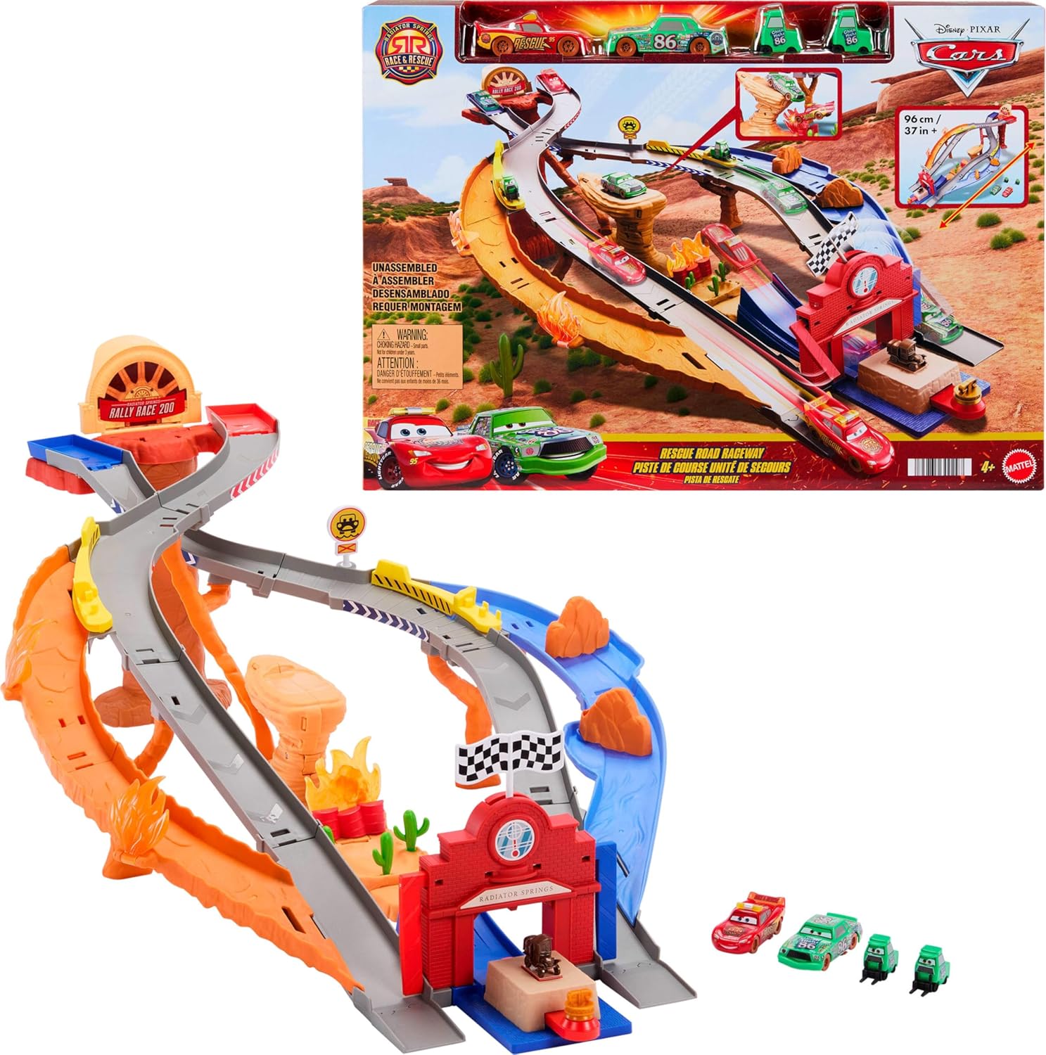 CARS PISTA DE JUGUETE PISTA CARRERA AL RESCATE JFL57