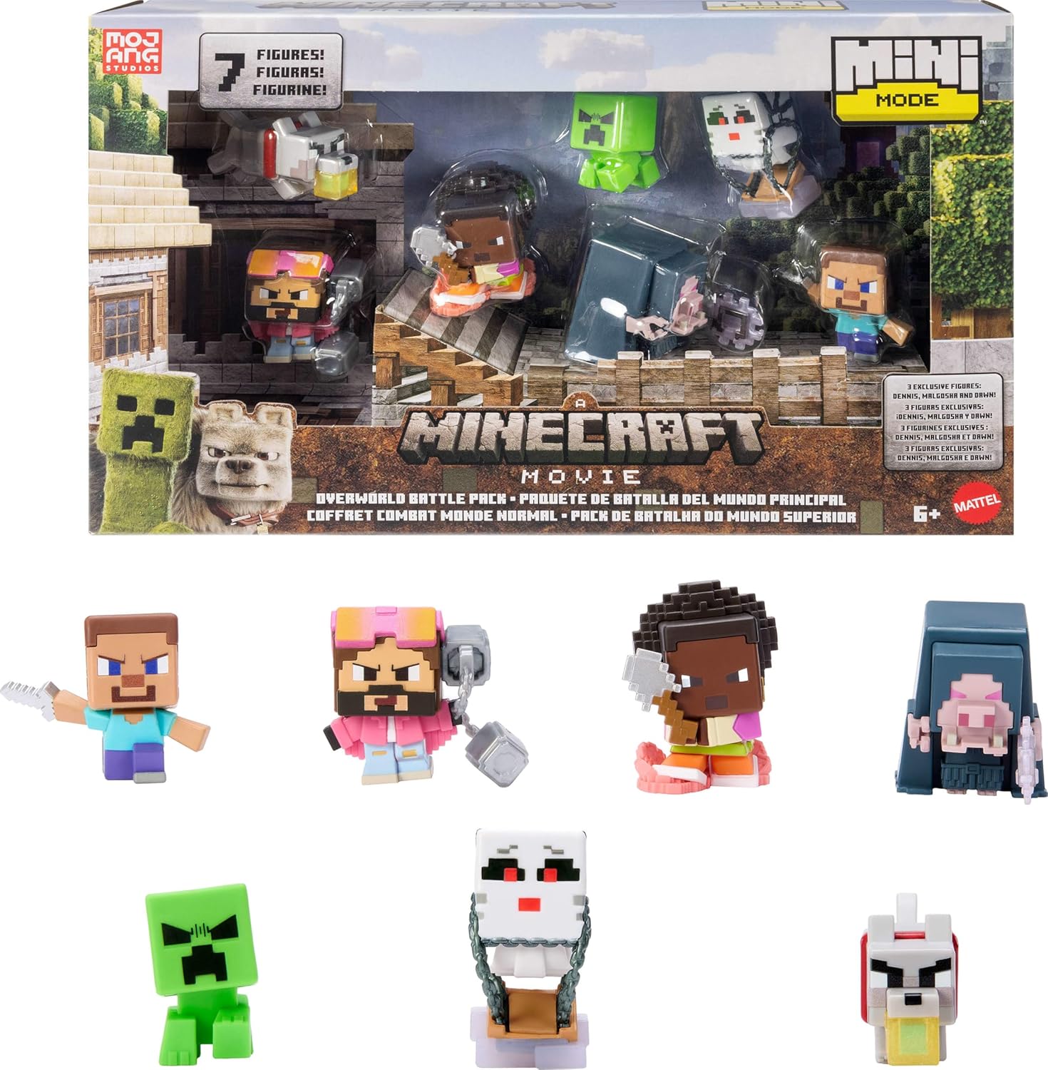 MINECRAFT LA PELÍCULA FIGURA DE ACCIÓN MULTIPACK MINI JFM37