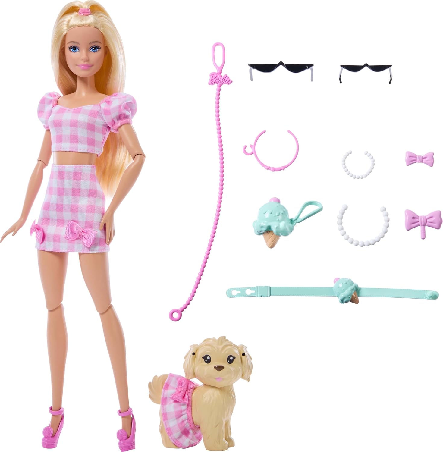 BARBIE MUNECA LOOKS IGUALES MALIBU Y PERRITO JFP36