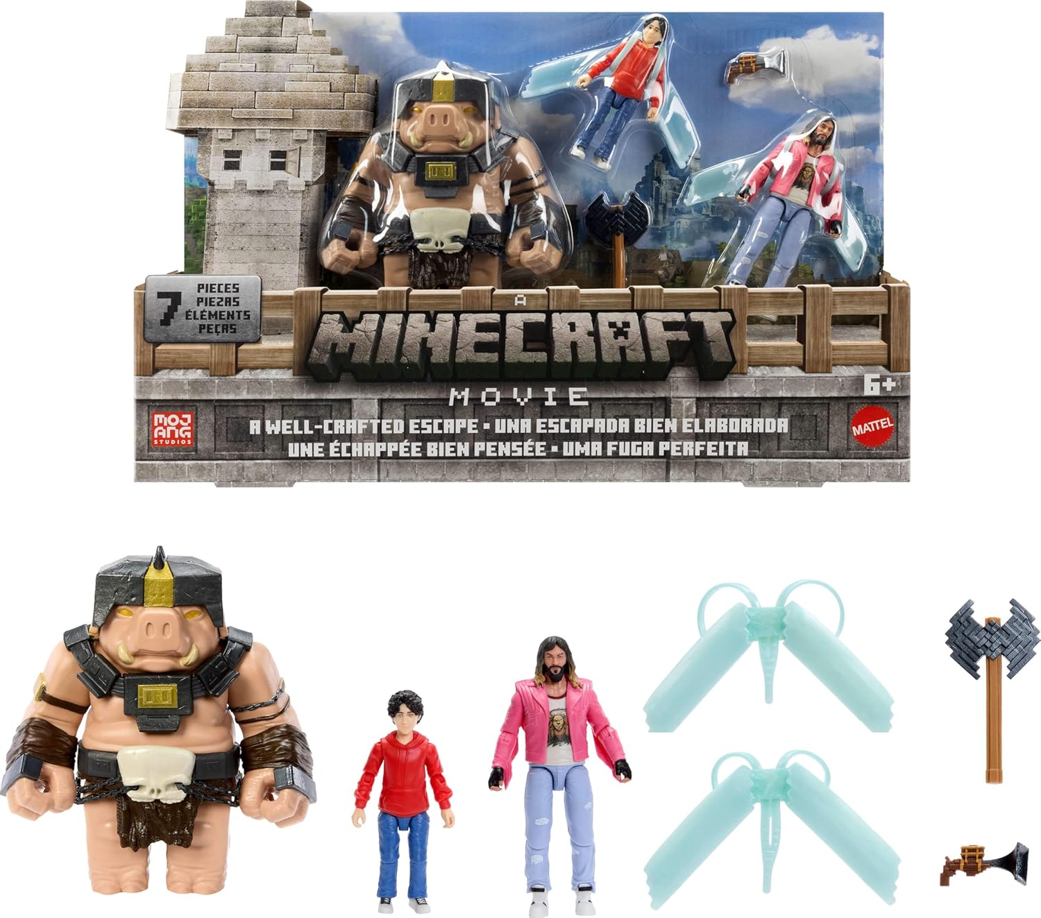 MINECRAFT LA PELÍCULA FIGURA DE ACCIÓN PAQUETE ESCAPE ÉPICO JFR69