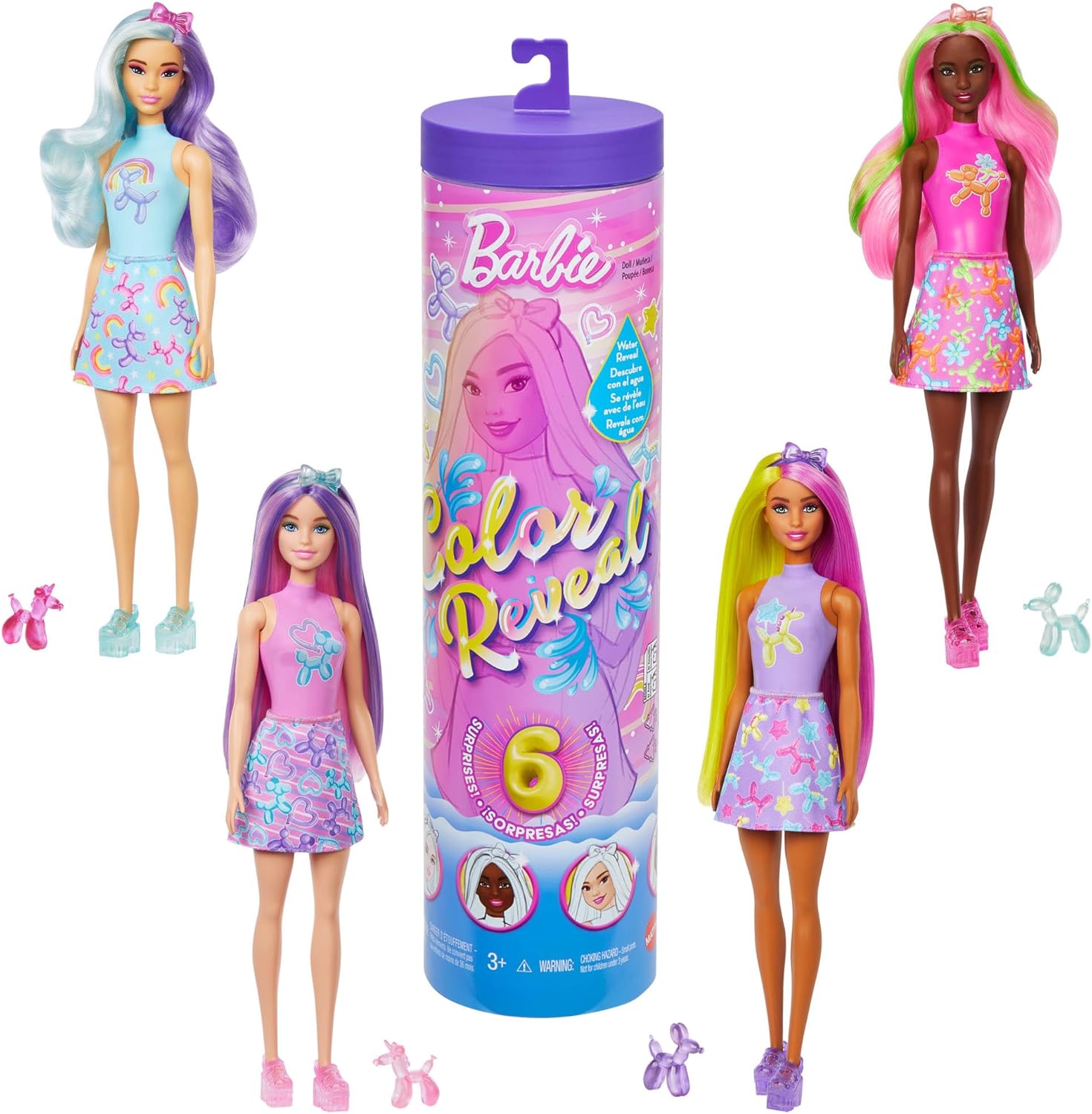 BARBIE COLOR REVEAL SORPRESA REVELADO CON AGUA JFV58