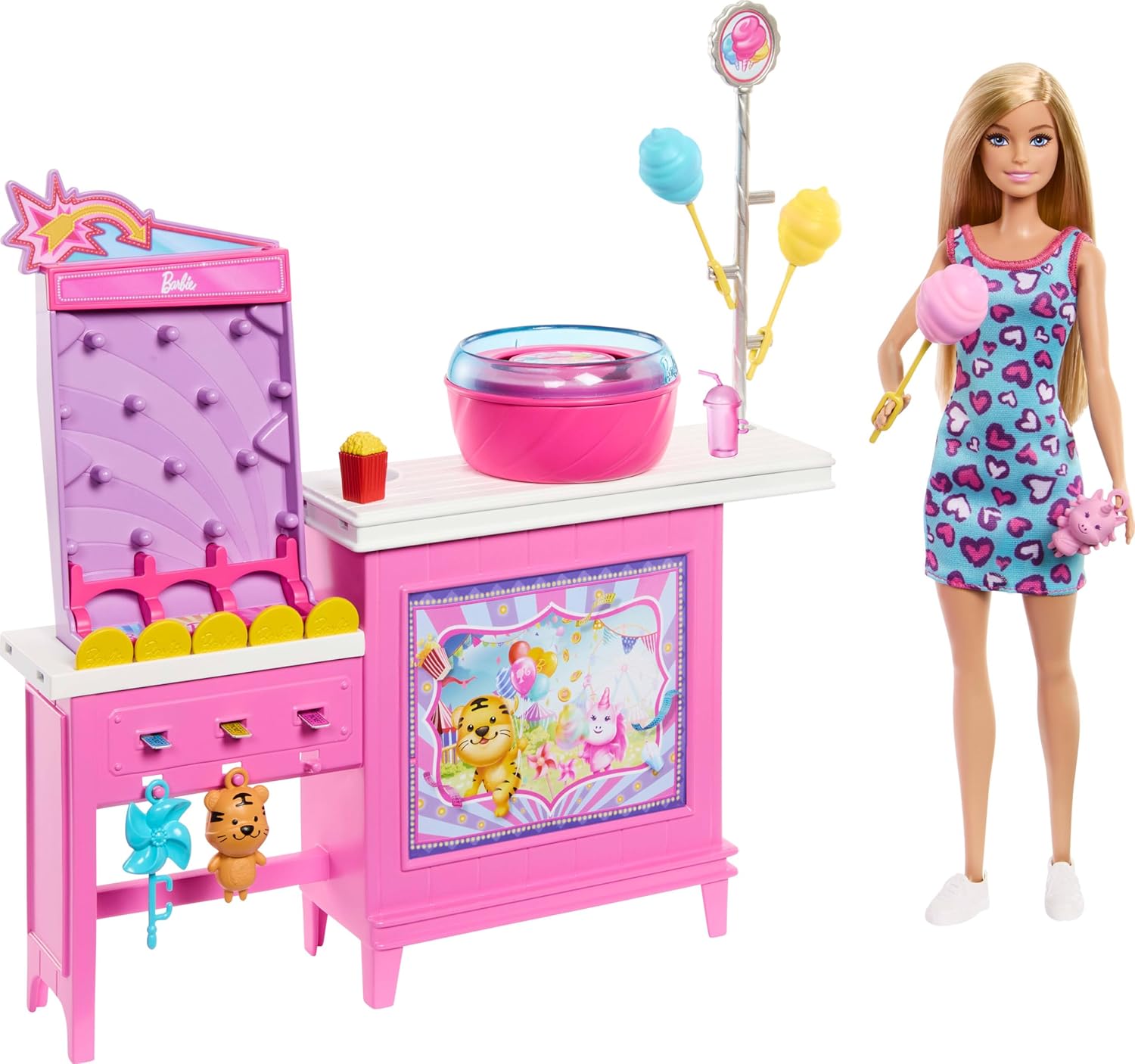 BARBIE LOS MISTERIOS BARBIE SET ESTACIÓN ALGODÓN DE AZÚCAR JFV67