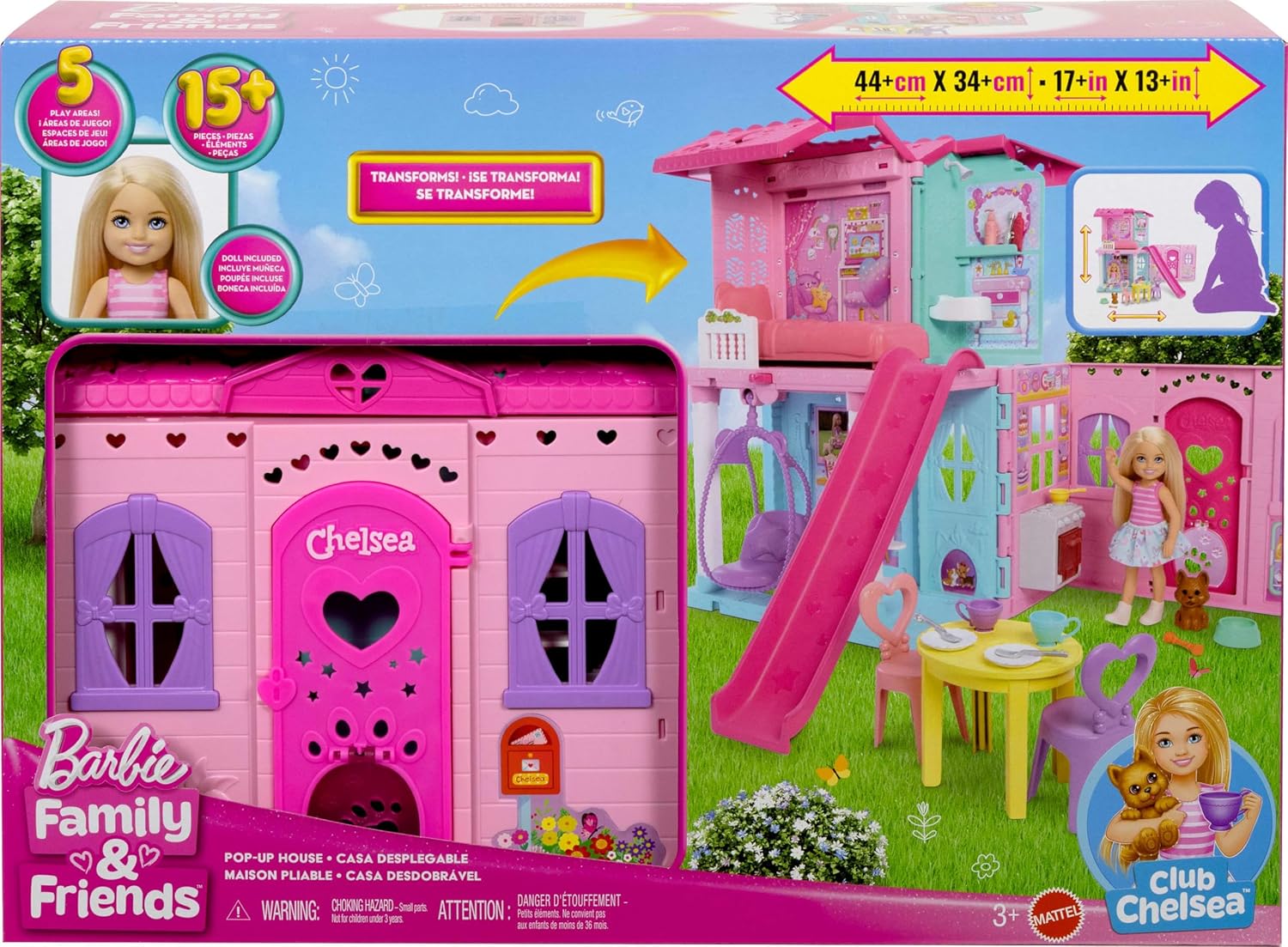 BARBIE CASA DE MUÑECAS CASA TRANSFORMABLE DE CHELSEA JFW49