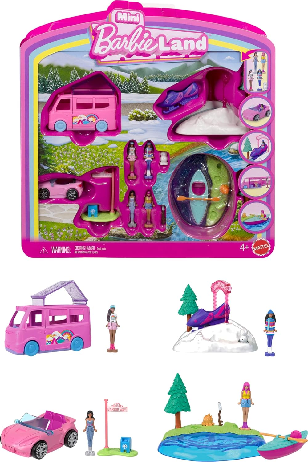 BARBIE MINI BARBIELAND PAQUETE DE VEHÍCULOS PARA MUÑECAS JFY55