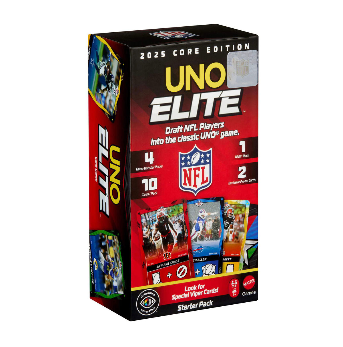 UNO ELITE NFL JUEGO DE CARTAS STARTER PACK JHG46