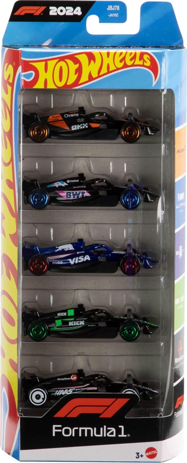 HW VEHÍCULO DE JUGUETE RACING PAQUETE DE 5 AUTOS JGF58