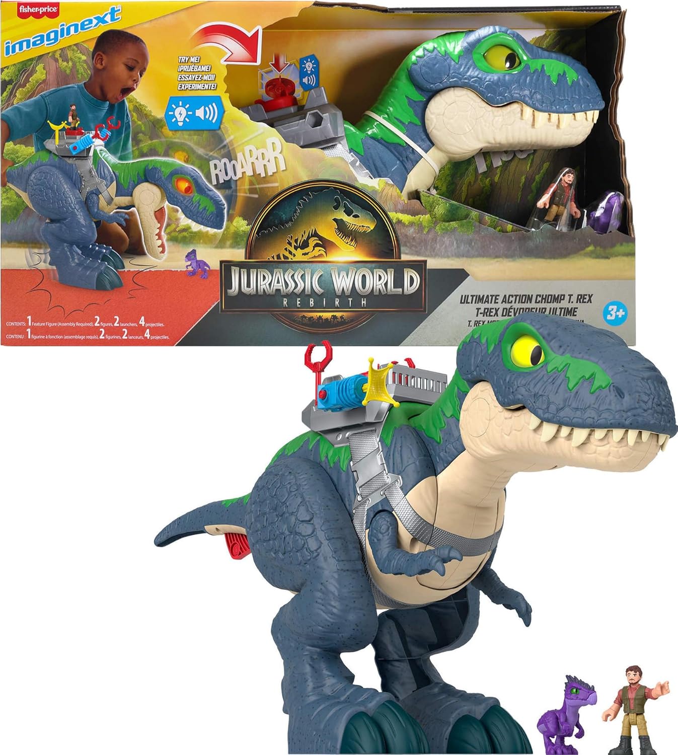 IMAGINEXT JURASSIC WORLD ULTIMATE T. REX CON LUCES Y SONIDOS JGR40