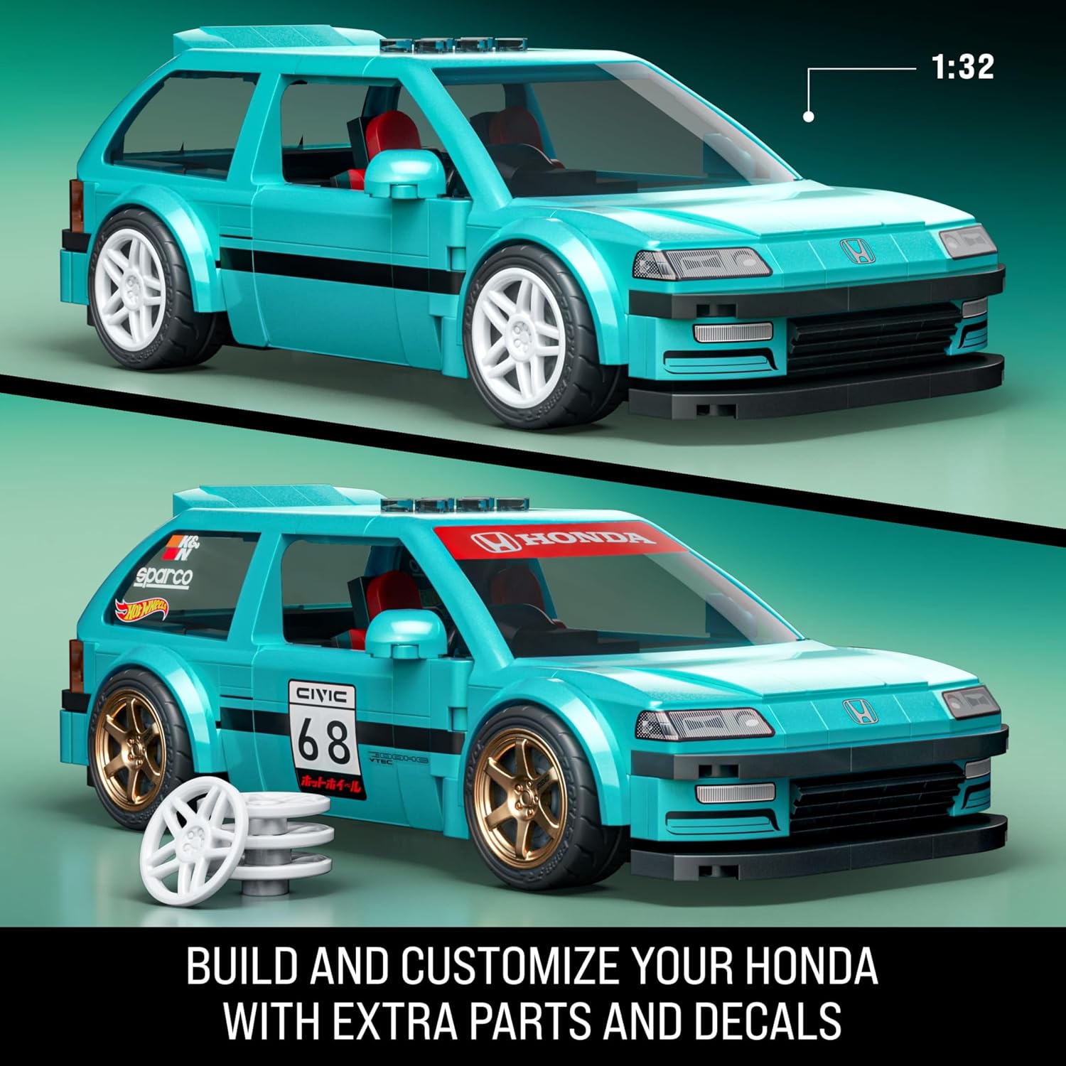 BRICK SHOP HOT WHEELS SPEED CUSTOM '90 HONDA CIVIC EF JHF62