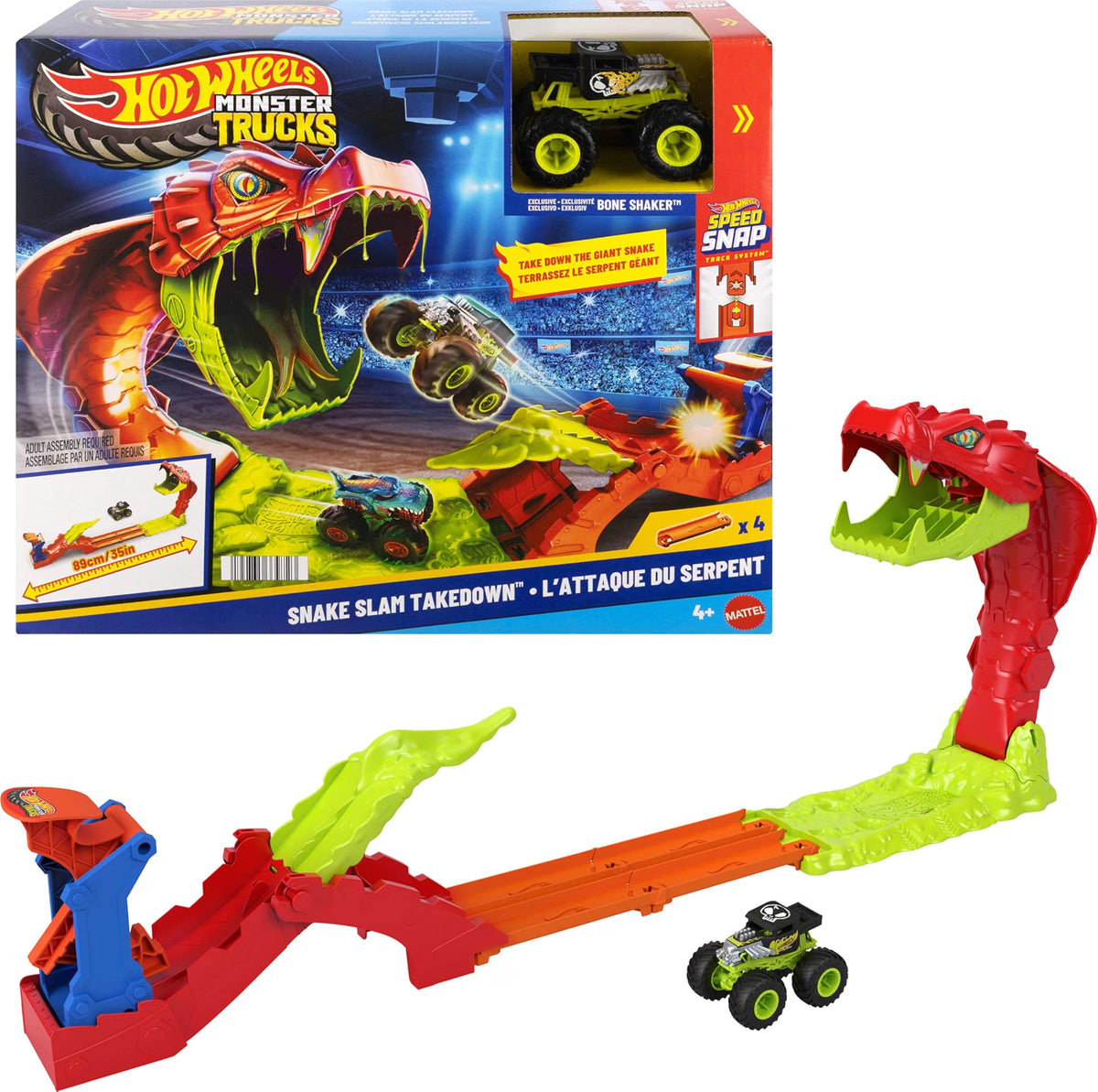 HW MONSTER TRUCKS MORDIDA DE SERPIENTE JJN44