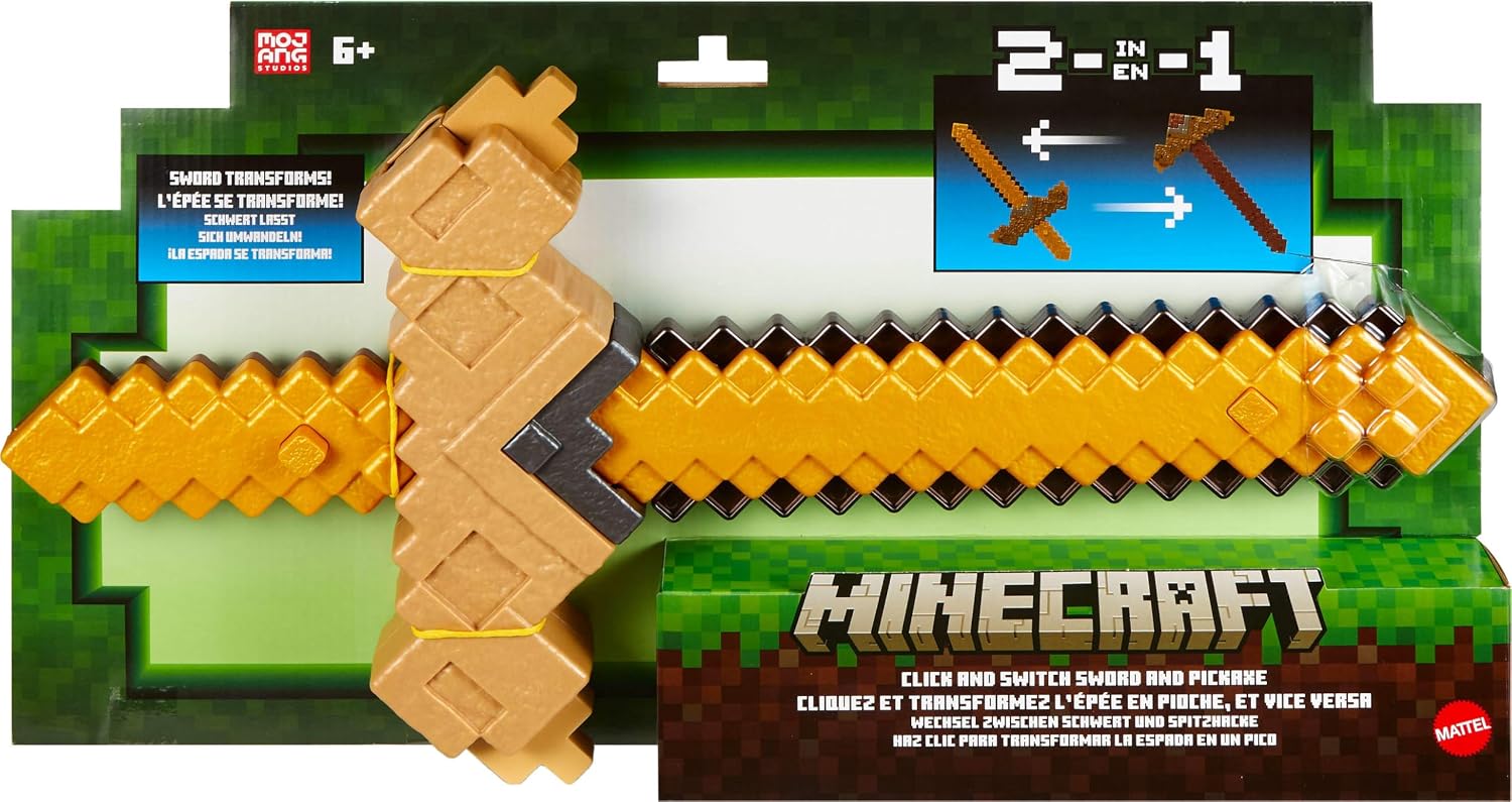Minecraft Vanilla Espada‑Pico Transformable JKC15