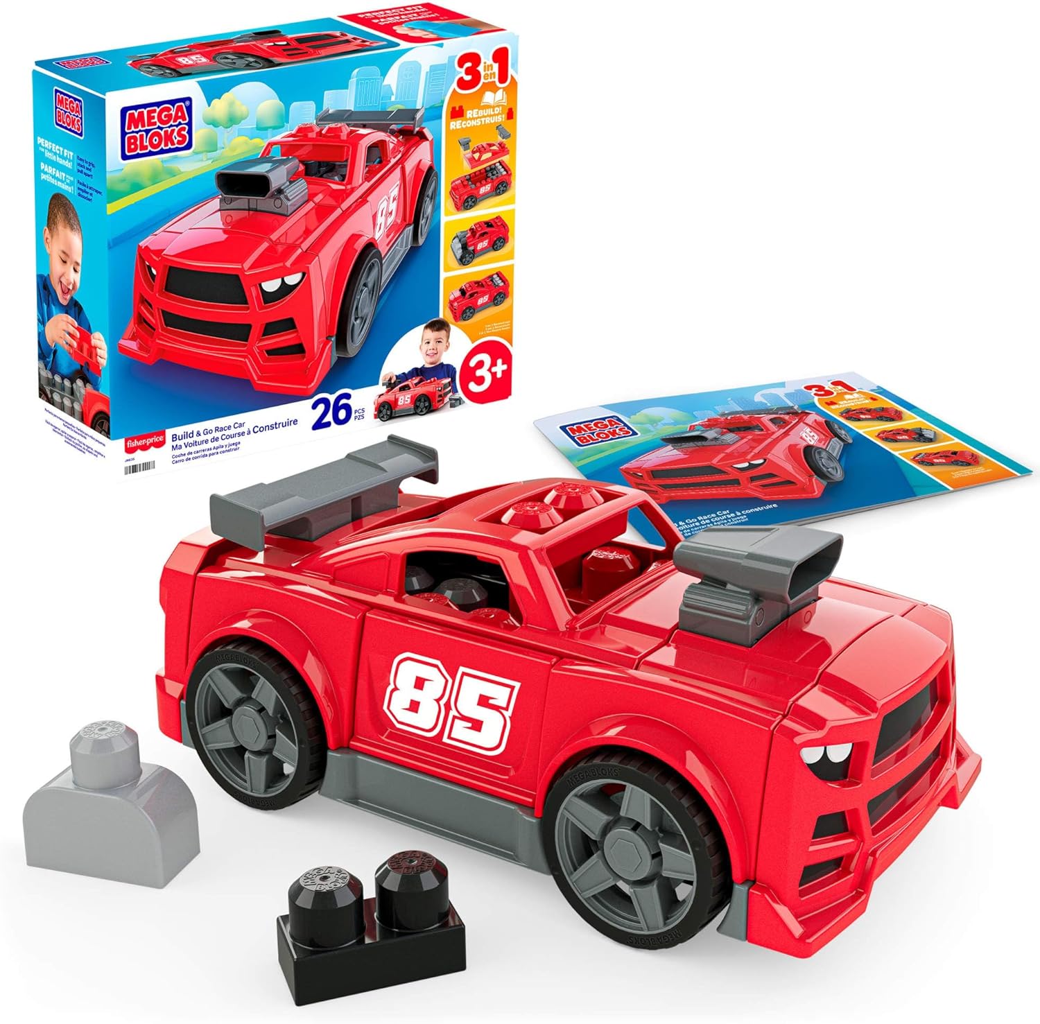 MB CONSTRUCCIÓN 3 EN 1 AUTO ARMA Y ACELERA JKG35