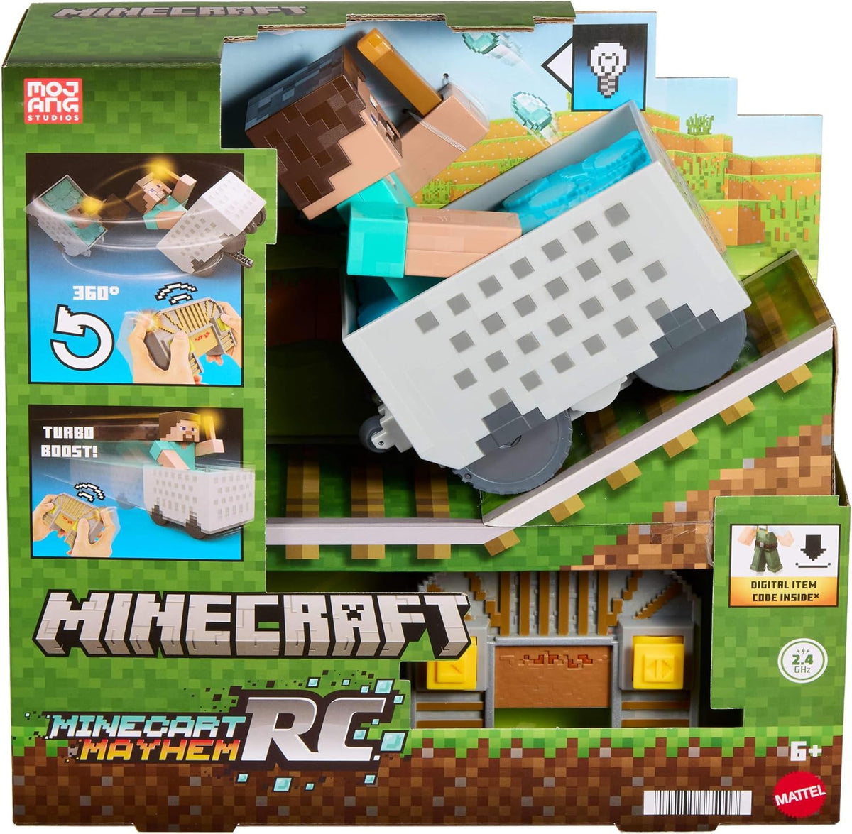 MINECRAFT VANILLA RC DE STEVE Y MINECART JMT40
