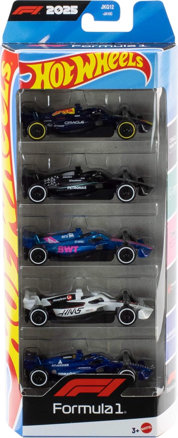 HW PACK 5 AUTOS F1 LET'S RACE JLN11