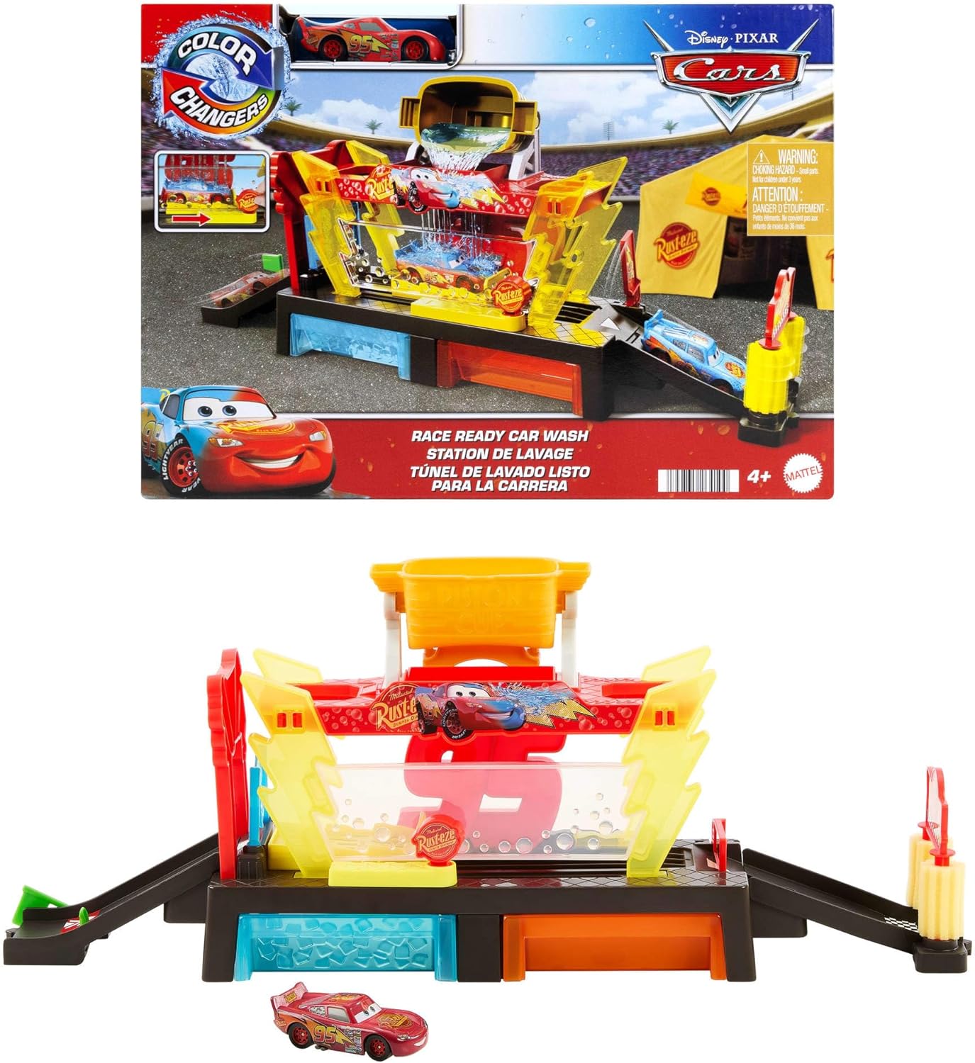CARS COLOR CHANGERS PISTA AUTOLAVADO RAYO MCQUEEN JBM70
