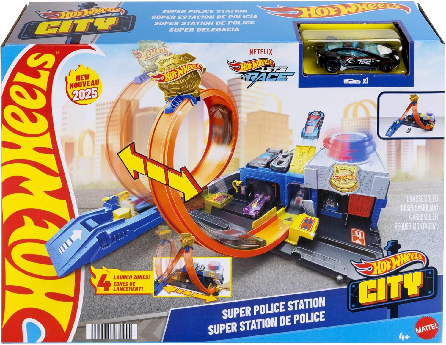 Hw City Pista De Juguete Súper Estación De Policía Jbm71
