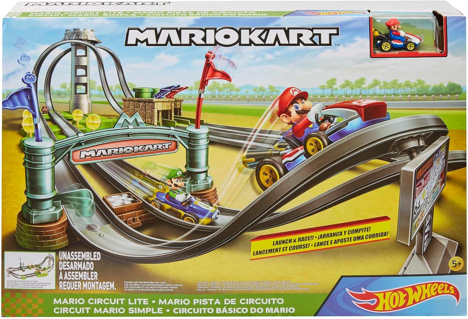 Hot Wheels Mario Kart De Circuito Largo GHK15