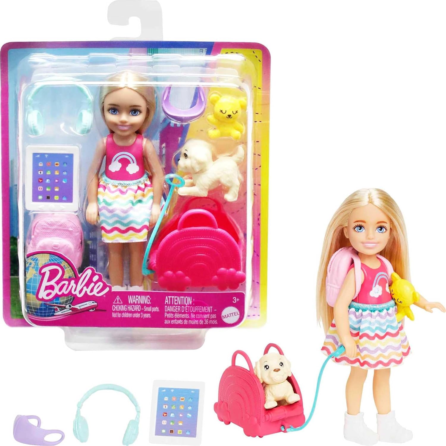 BARBIE MUNECA CHELSEA VIAJERA HJY17