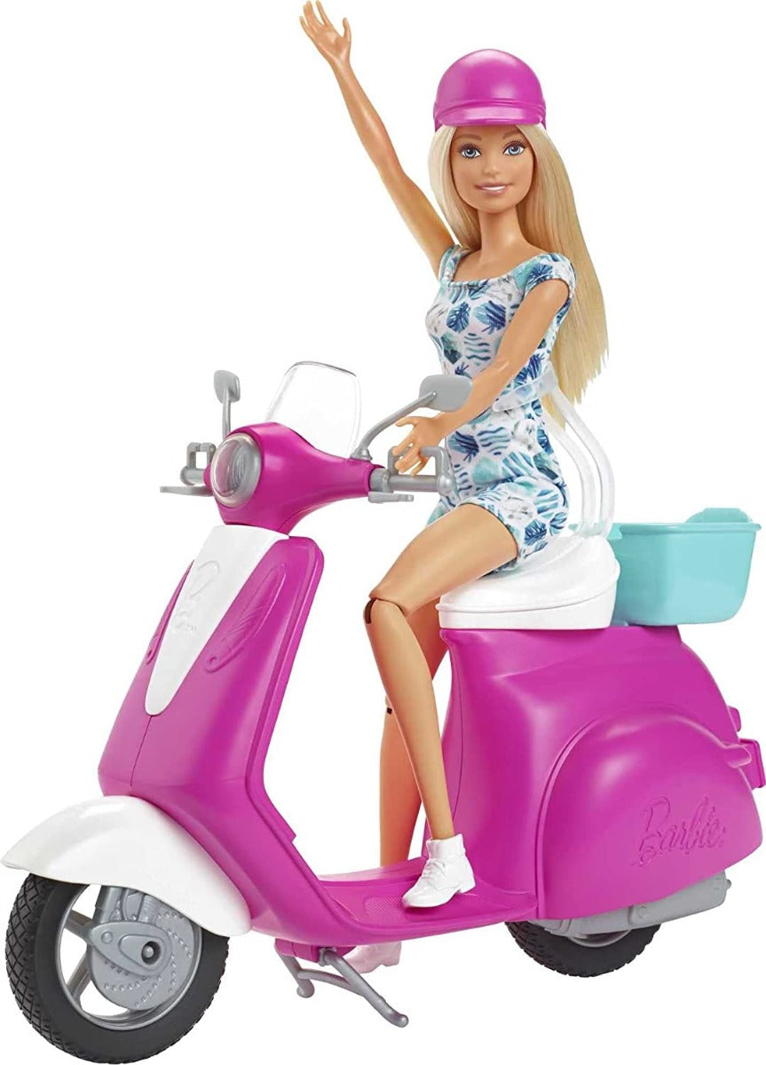 Barbie Motoneta con Muñeca GBK85