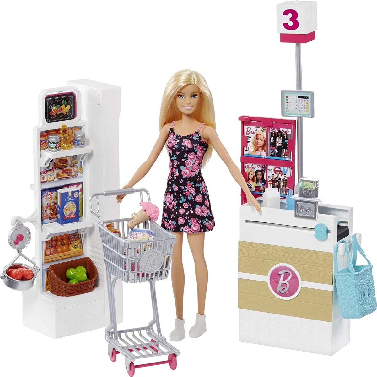 Barbie Supermercado con Muñeca FRP01