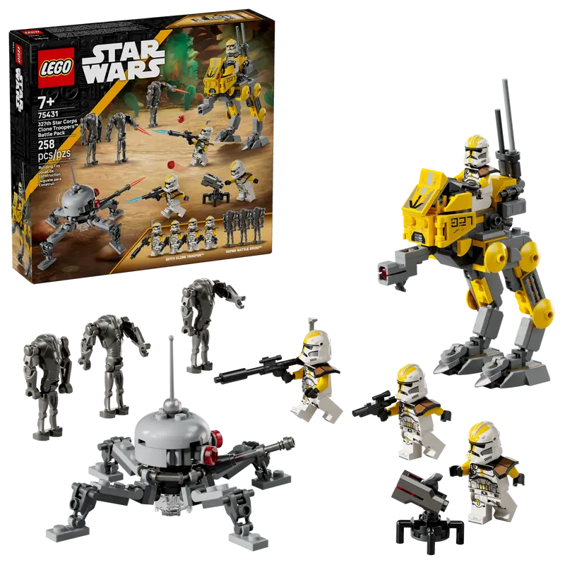 STAR WARS PACK DE COMBATE SOLDADOS CLON DEL 327 CUERPO ESTELAR 75431