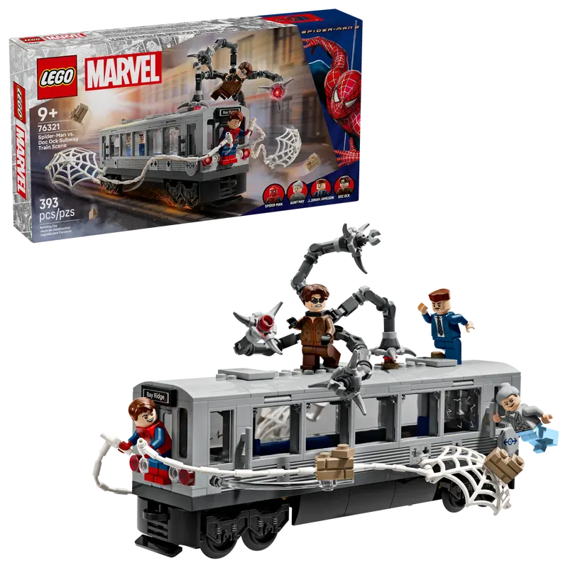 SUPER HEROES SPIDER MAN VS. DOC OCK ESCENA DEL TREN SUBTERRaNEO 76321