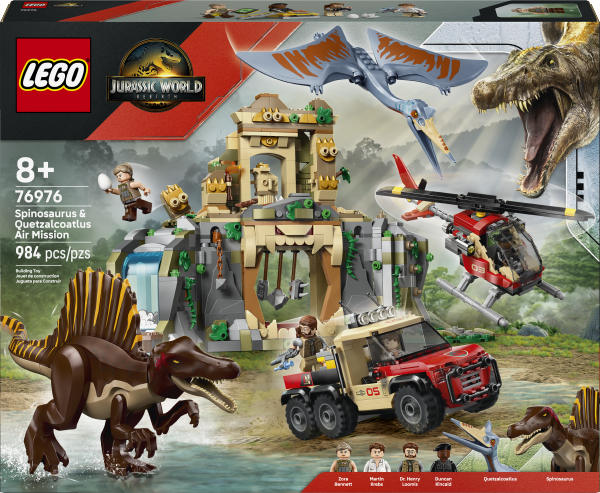 JURASSIC WORLD MISIoN AeREA SPINOSAURUS Y QUETZALCOATLUS