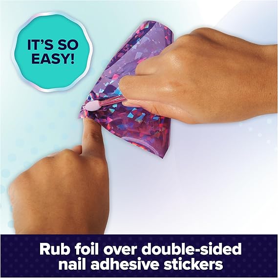 COOL MAKER KIT DE UÑAS CON LÁMINA BRILLANTE Y CALCOMANÍAS