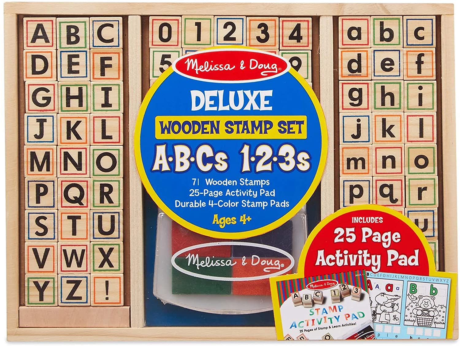 Melissa & Doug Juego de Sellos Letras y Números