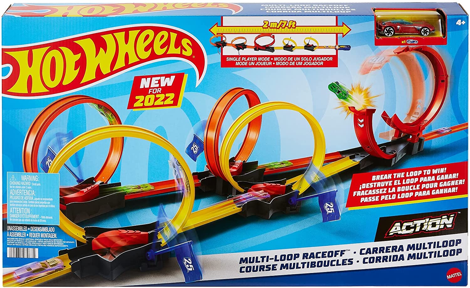 Hot Wheels Action Pista Competencia Súper Loop HDR83