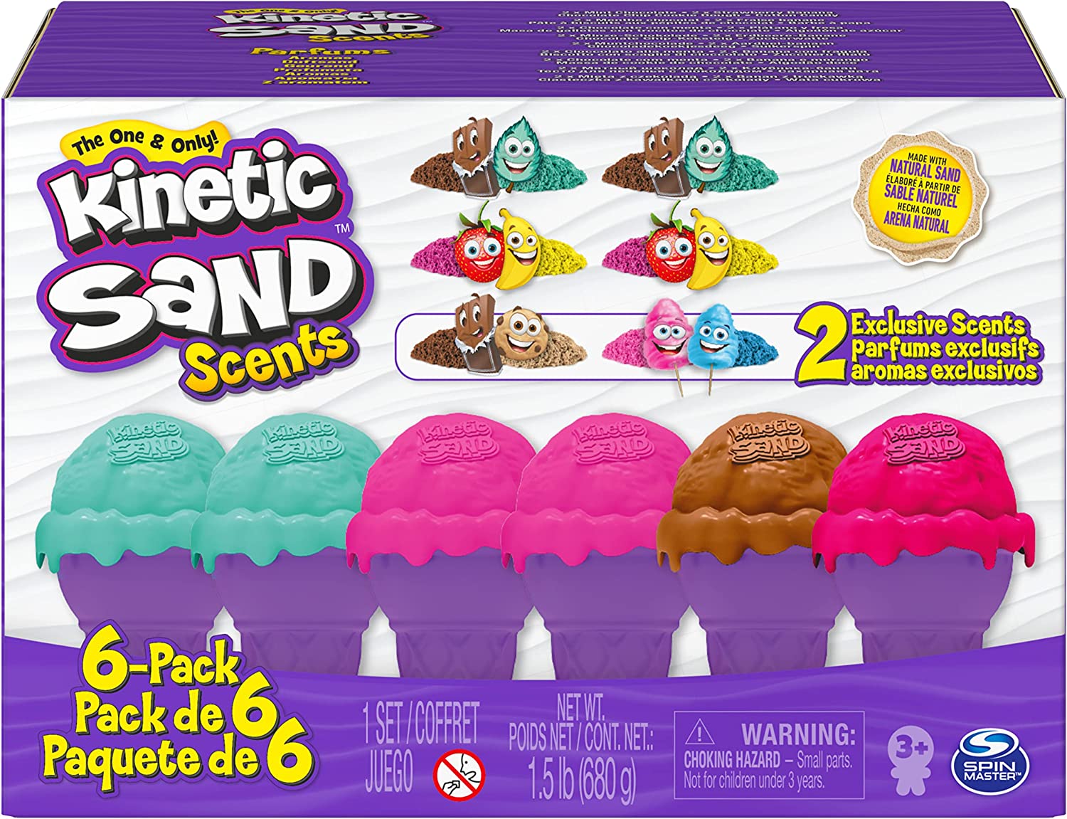 Kinetic Sand: 6 Pack Contenedor De Helados
