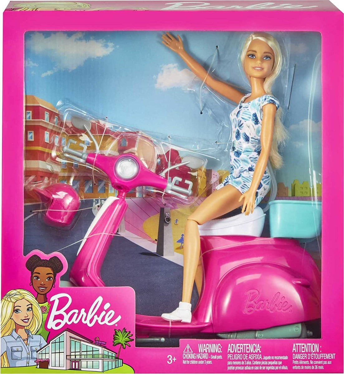 Barbie Motoneta con Muñeca GBK85