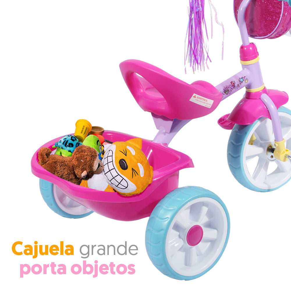 Triciclo Trixie Unicorn With Plush Deluxe Pushbar Trike