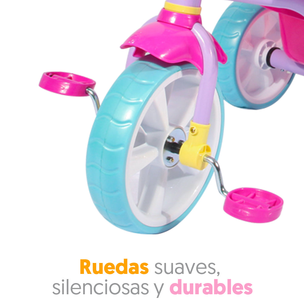 Triciclo Trixie Unicorn With Plush Deluxe Pushbar Trike