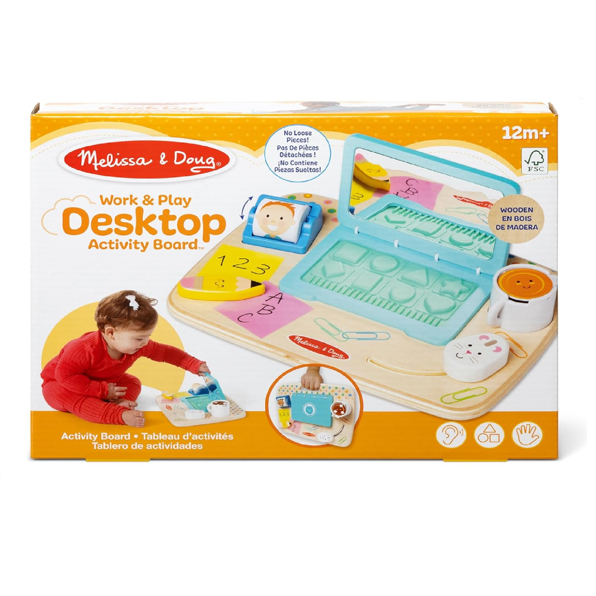 Melissa & Doug Wooden Work and Play Desk Activity Board