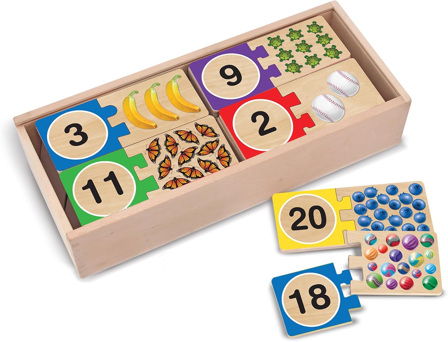 MD ROMPECABEZAS DE MADERA NUMEROS 1 AL 20