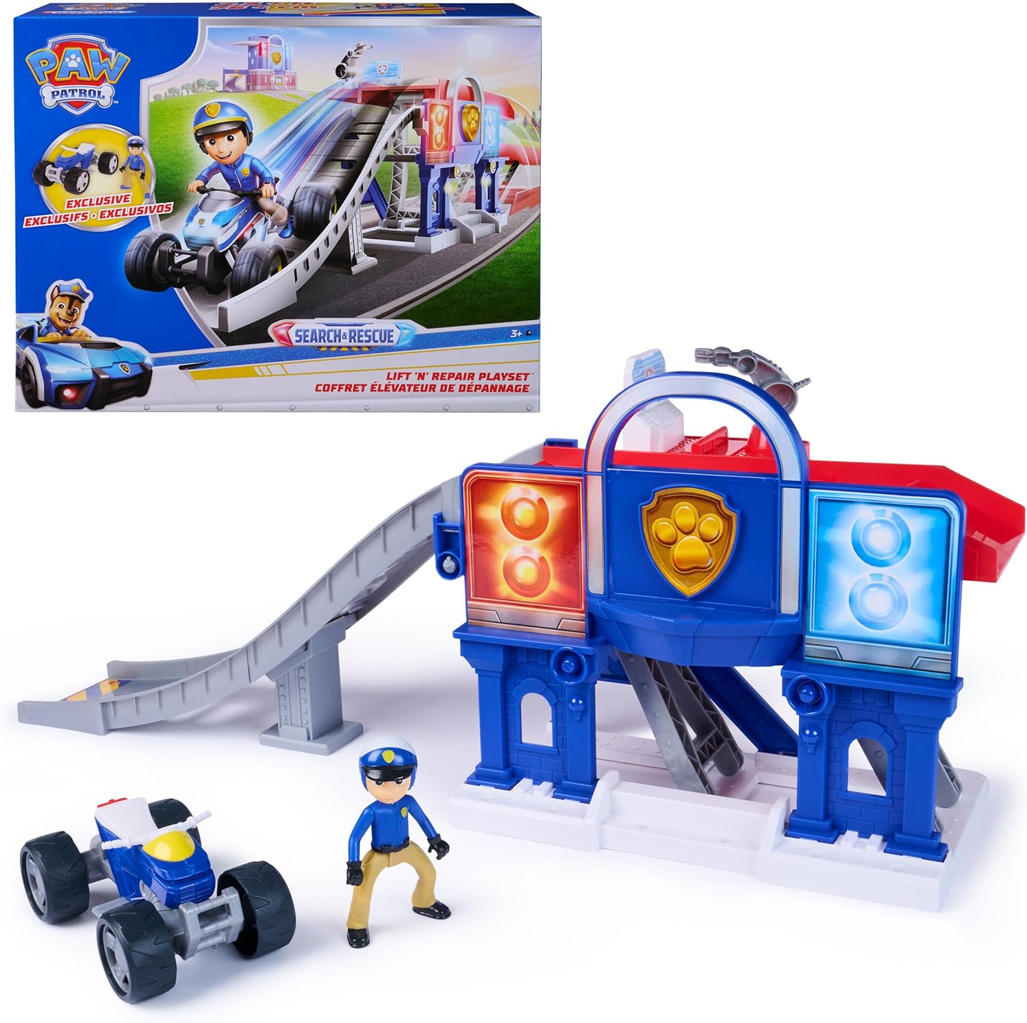 PAW PATROL PLAYSET CON VEHÍCULO Y FIGURA BUSQUEDA Y RESCATE