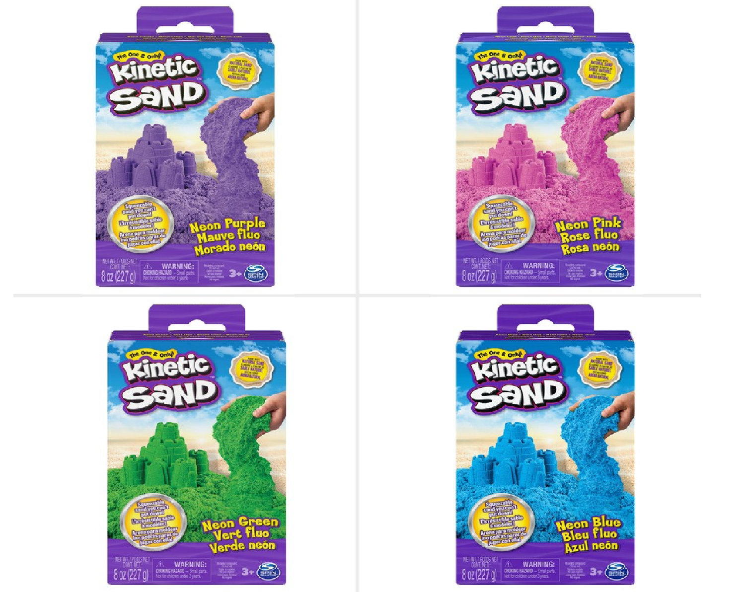 Kinetic Sand Neon Sand Box Assorted