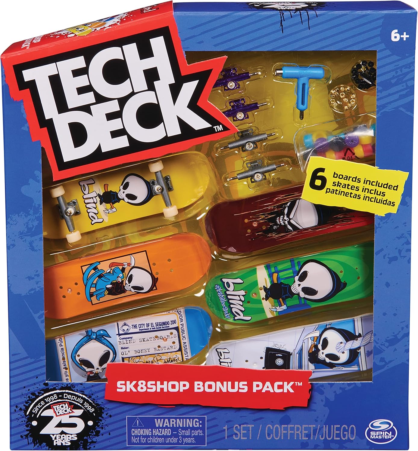 TECH DECK SET 6 PATINETAS Y ACCESORIOS