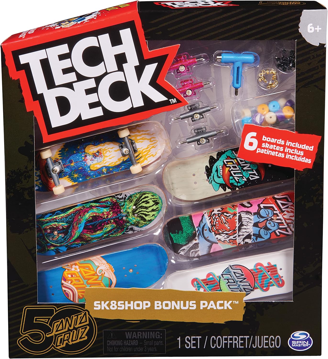 TECH DECK SET 6 PATINETAS Y ACCESORIOS