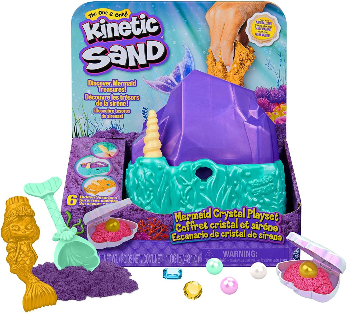 Kinetic Sand Juego de cristal de sirena